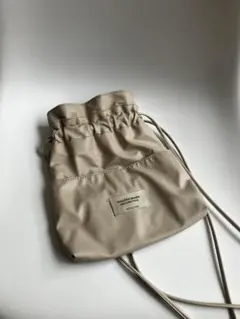 beautiful people/2WAYレザー巾着バッグ