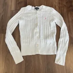 Ralph Lauren ホワイト カーディガン 140 M(8-10)