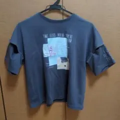 ピンクラテ　Tシャツ　グレー