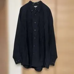 パリブランド【ジャンルイ シェレル】高級シルク100%長袖BDシャツ 単色無地