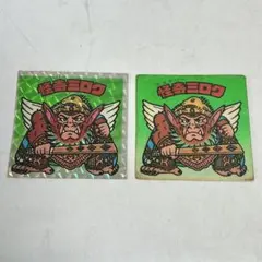 と*ん様 当時物　旧ビックリマン 第14弾ヘッド　ミロク ホログラムシール 2枚