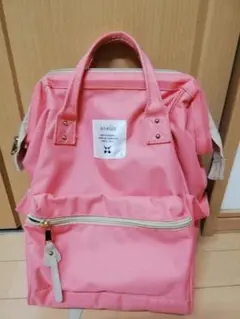 アネロのオレンジピンクの可愛いデイバック★美品★中サイズ★普段や、一泊旅行程度に