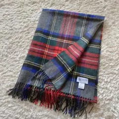 美品　ジョンストンズ　カシミヤ大判ストール　グレースチュワート　チェック
