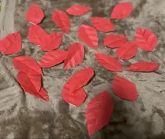 折り紙 赤い葉っぱ 20枚セット ハンドメイド