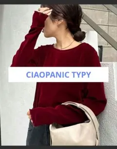 CIAOPANIC TYPY　シアーフロッキーベロア見えメロートップス