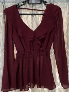 ★お値下げしました★リップサービス☆シフォンフリルカットソー