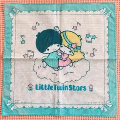 レア物　サンリオ リトルツインスターズ ハンカチ 1976年