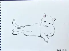 【絵画】白猫