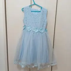 水色ノースリーブワンピース 120