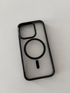 MagSafe対応 ブラックフレーム透明ケース　iPhone15pro
