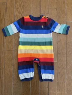 GAP ストライプロンパース 3-6ヶ月