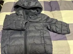 ネイビー フード付きダウンジャケット 80cm