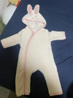 ウサギ耳付きロンパース2点セット