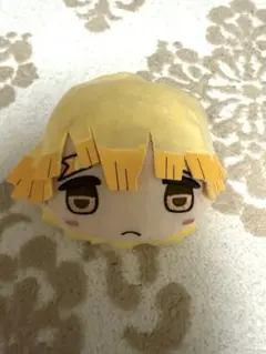 鬼滅の刃 顔型パスケース リール付き＆ポーチ 善逸 未使用