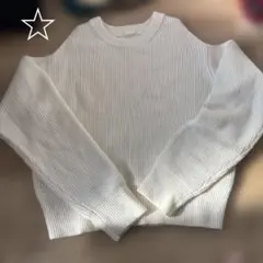 ⭐︎GU Mサイズ　オフショルダー　ニット　白