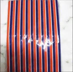 Riccel ネイルファイル 100/180 オレンジパープルストライプ