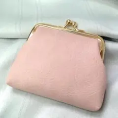 がま口 小銭入れ ピンク ゴールド金具 コンパクト財布 レディース ミニ財布