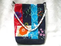 echinoエチノパッチワークデニムスマホケース②