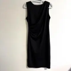 【セール中新品】黒ワンピース ドレープ フォーマル 入学式　卒業式　結婚式