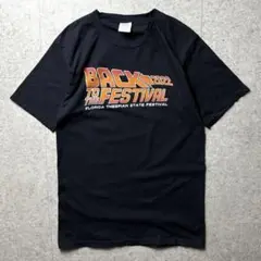 アメリカ古着　パロディ　バックトゥザフューチャー　イベント　演劇　黒　S