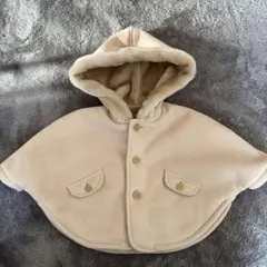 美品★ COMME CA ISM ベビーポンチョ 50~80cm ベージュ