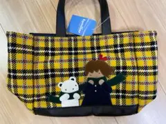 ファミリアショー　限定発売　チェック柄　トートバッグ