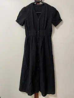 黒 半袖 シャツワンピース GU Sサイズ