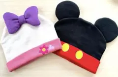 ディズニーランド正規品　ミッキーマウス デイジーダック ニット帽 2枚セット