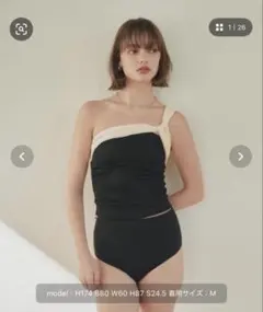 SEA DRESS ワンショルダーシンプルセパレートビキニ/水着