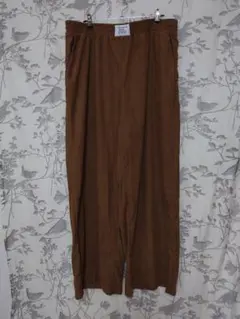 キャメル コーデュロイ ワイドパンツ