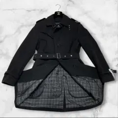 【希少美品】バーバリーブラックレーベル　トレンチコート　ライナー　チェック　L