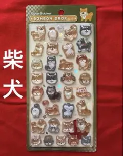 正規品　和柄 ボンボンドロップ シール 柴犬　犬　いぬ　クーリア