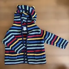 babyGAP マルチボーダー フード付きニットカーディガン　70cm