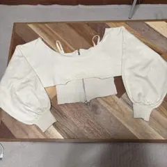 LIP SERVICE 長袖 カットソー + ニットキャミソール　F ベージュ