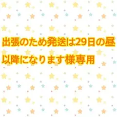 出張のため発送は29日の昼以降になります様専用