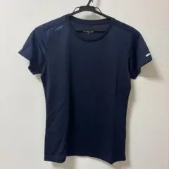ネイビー 半袖 Tシャツ 反射ストライプ付き