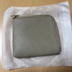 グレージュ レザー コインケース