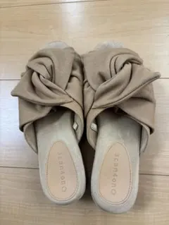 ウェッジソール サンダル　リボン