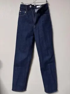 【美品】MOUSSY ダークブルー ストレートデニム　ジーパン
