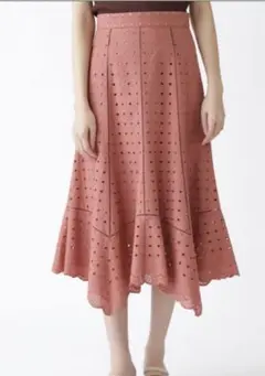 JILL STUART エンブロイダリースカート　テラコッタ　刺繍のサムネイル
