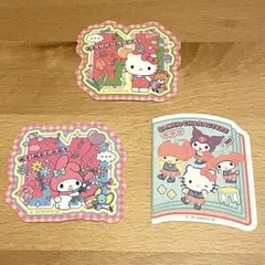 サンリオキャラクターズシールクッキー３　マイメロディ　ハローキティ　学園集合