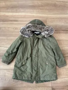 GLOBAL WORK モッズコート　中綿コート　M 100〜110cm カーキ