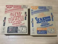 【新品、未開封】日清 カップヌードル20食入り&シーフードヌードル20食入りのサムネイル