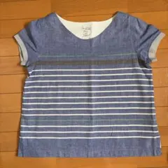 サニークラウズ　フェリシモ　ストライプ 半袖Tシャツ M