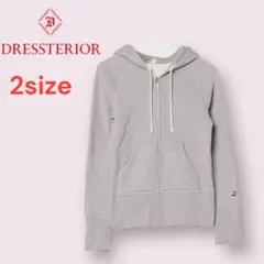 DRESSTERIOR フード付きジップアップパーカー 2size グレー