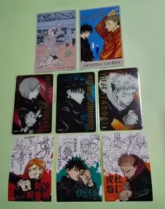 呪術廻戦展　箔押しクリアカード　メモリアルコレクション　特典ステッカー　セット