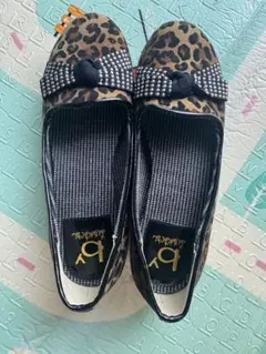 【美品】byあしながおじさん　パンプス　ローヒール　レオパード柄　23cm 23