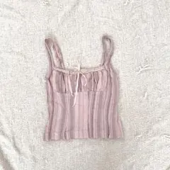 Urban Outfitters ピンク ストライプキャミソールのサムネイル