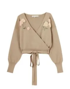 《最終値下げ》MERCURYDUO 新品未使用 フラワー刺繍ニット