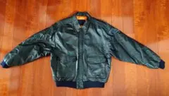 牛革 レザージャケット 革ジャン　80年代　90年代　Mサイズ　昭和レトロ